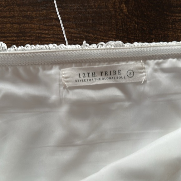 12th tribe white fringe skirt set (size small) - Picture 6 of 7